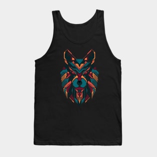 Wolf lines colorful Tank Top